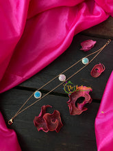 Rose Gold Layered Daily Wear AD Stone Bracelet Chain-Pastel-G4178